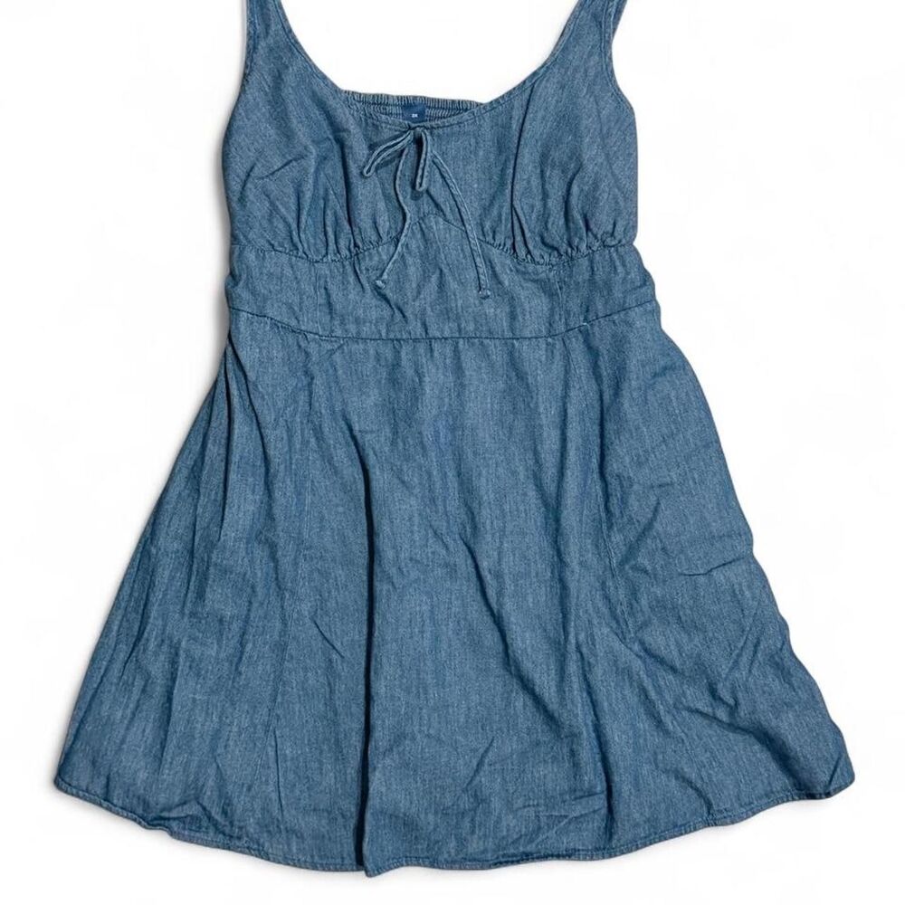Old Navy Chambray Smocked Back Mini Dress